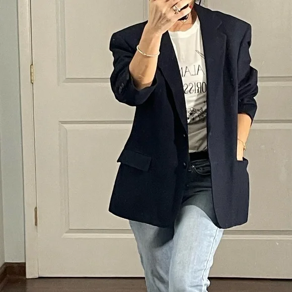 Mark Shale Union Made Vintage Navy Jacket size 14 - Picture 4 of 11